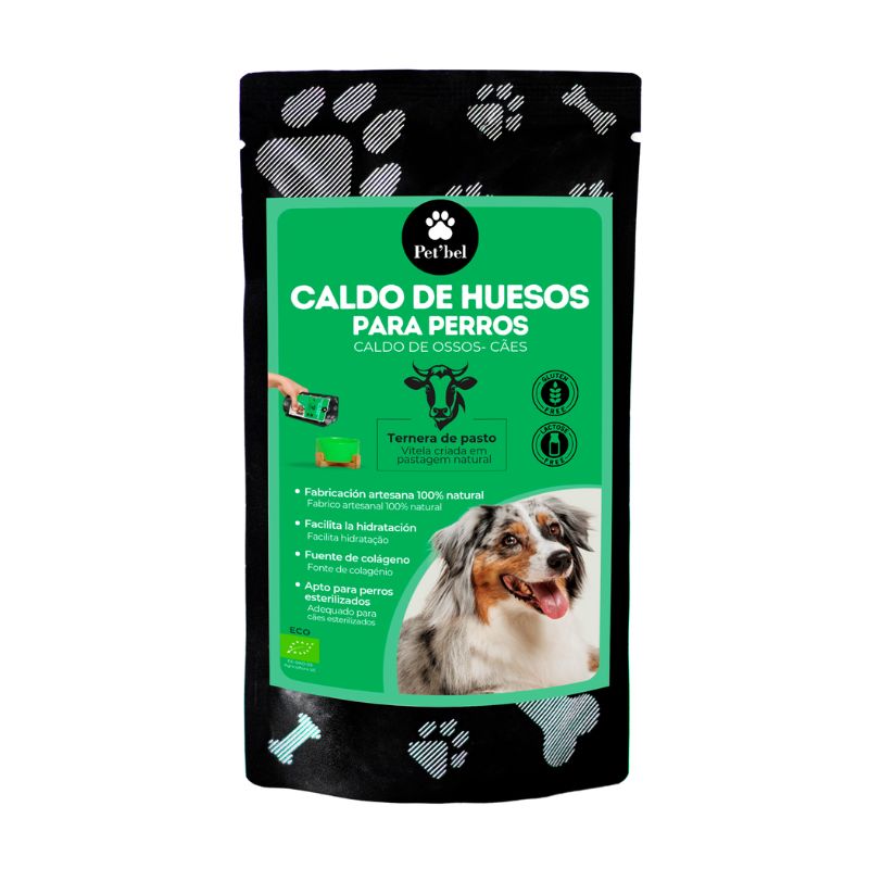 CALDO DE HUESOS DE TERNERA PARA PERROS ECO PET'BEL 18X230 ML