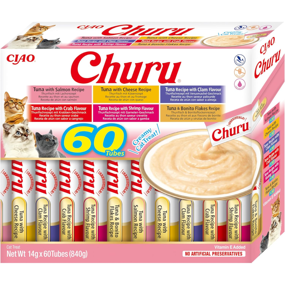 CHURU CIAO PARA GATOS ATUN 60 UNIDADES