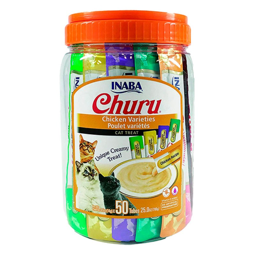 CHURU PARA GATOS 50 UNIDADES POLLO