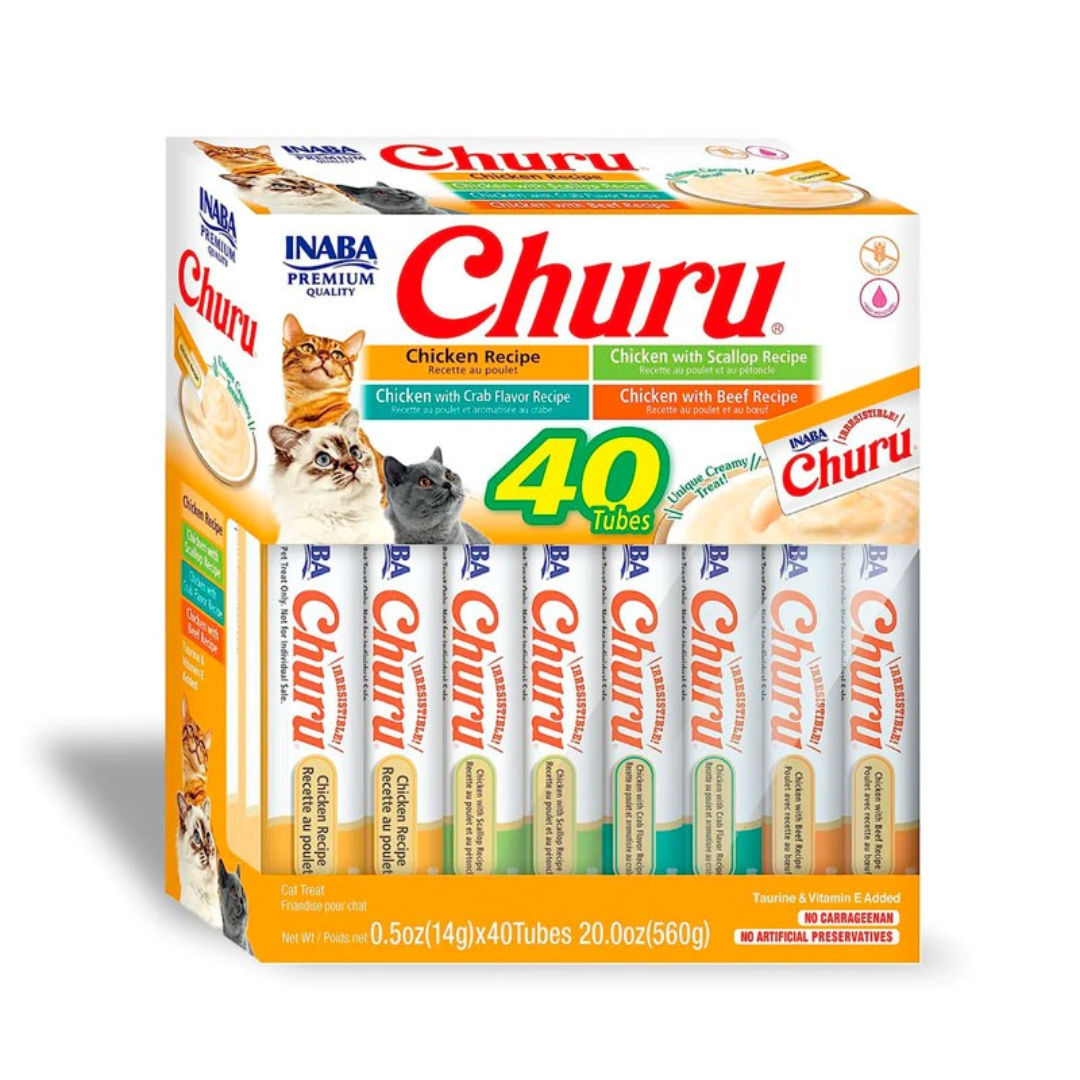 CHURU PARA GATOS POLLO 40 UNIDADES