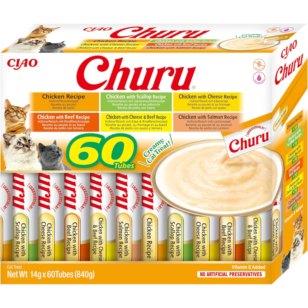 CHURU PARA GATOS POLLO 60 UNIDADES