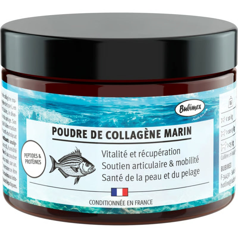 COLAGENO MARINO EN POLVO BUBIMEX 400 G PARA PERROS Y GATOS