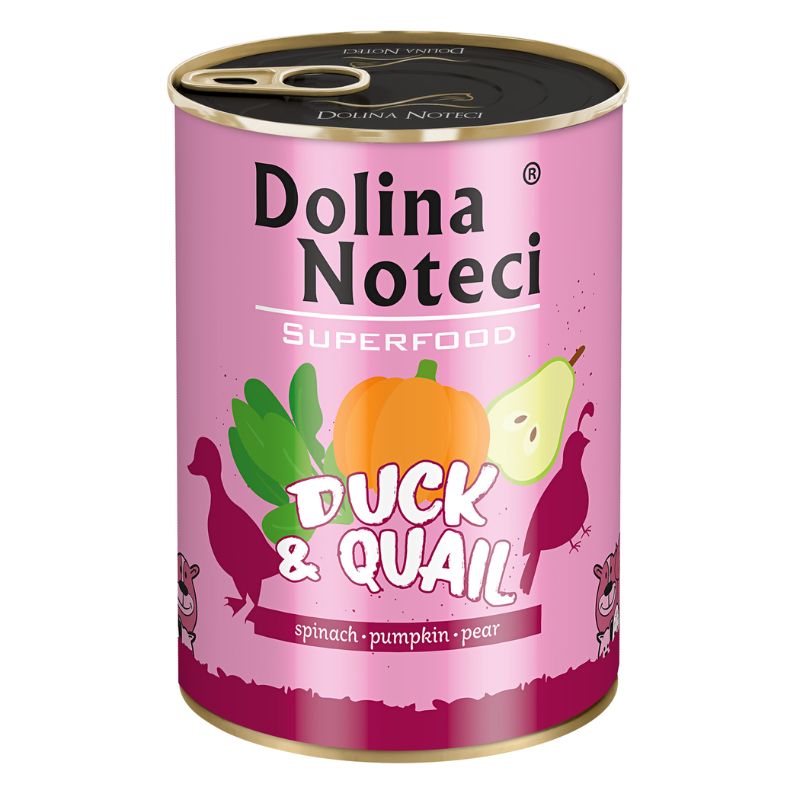 COMIDA HUMEDA PERROS DOLINA NOTECI PATO Y CODORNIZ 6 X 400 G
