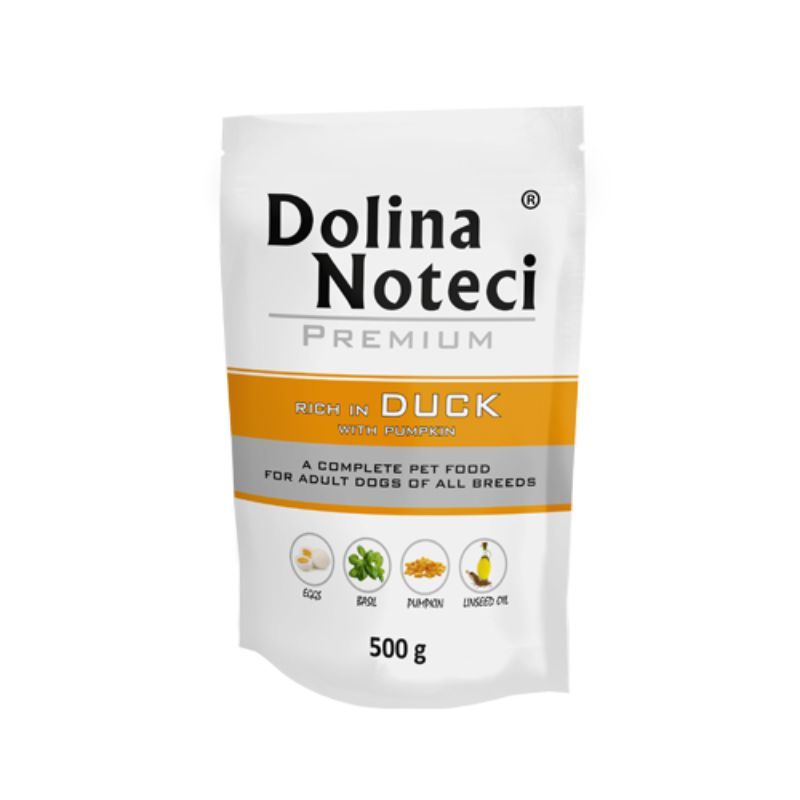 COMIDA HUMEDA PERROS DOLINA NOTECI PREMIUM PATO Y CALABAZA 12 X 500 G