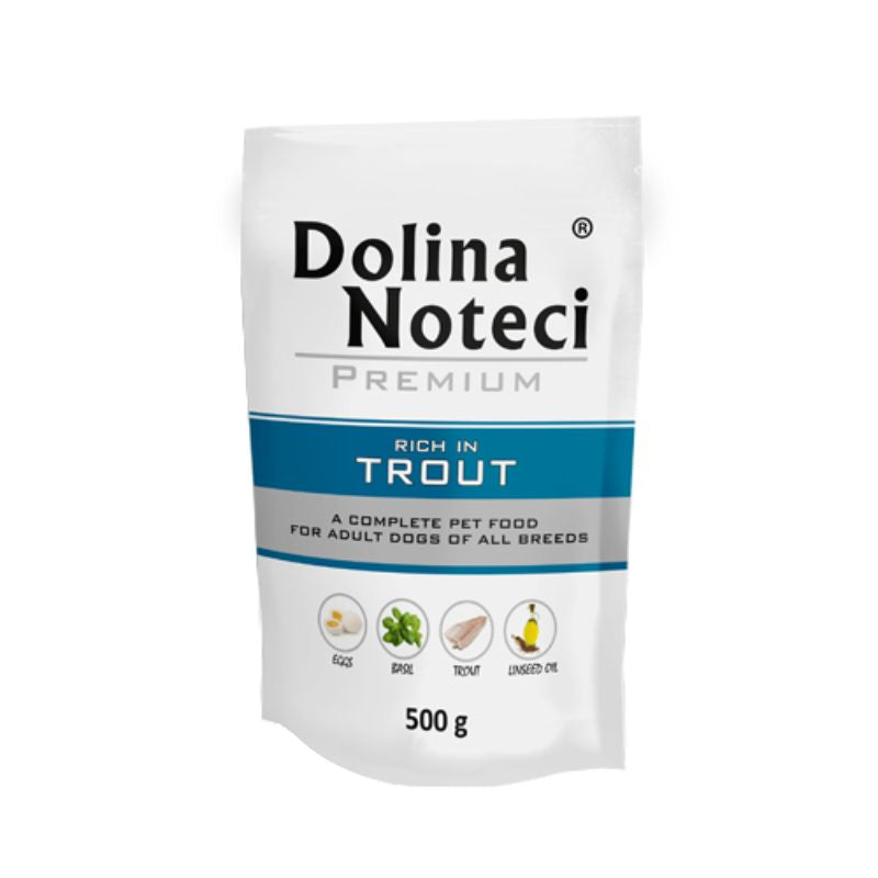 COMIDA HUMEDA PERROS DOLINA NOTECI PREMIUM TRUCHA 6 X 500 G