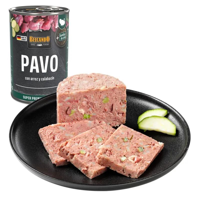 COMIDA HUMEDA PERRO BELCANDO PREMIUM PAVO 6 X 800 G