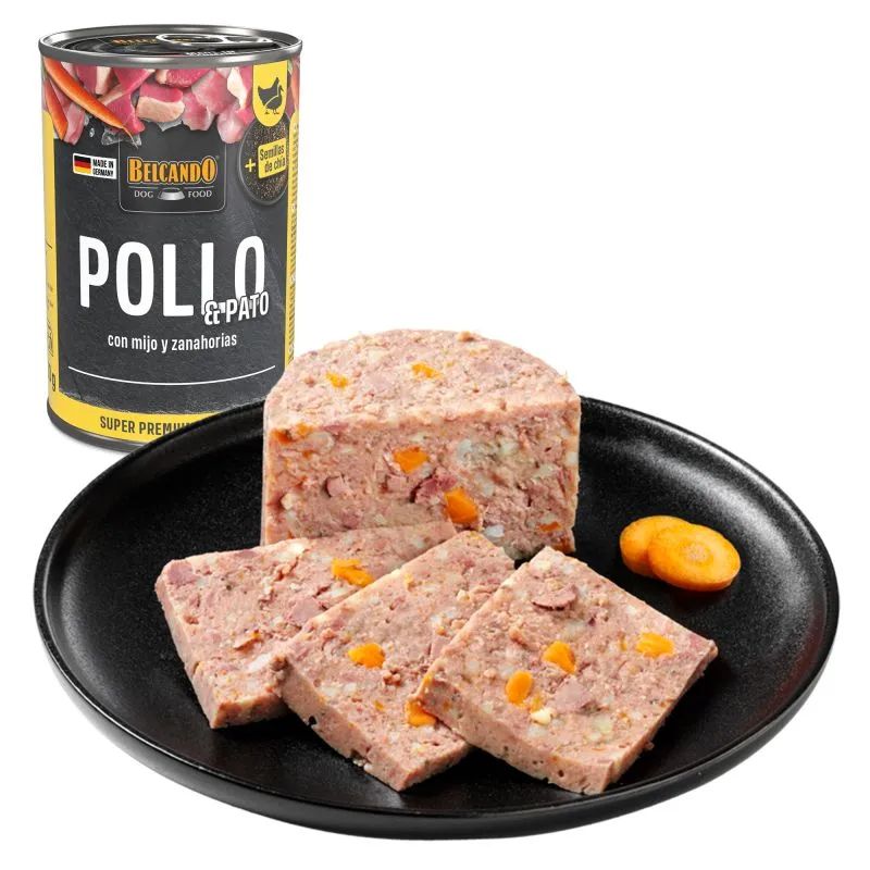 COMIDA HUMEDA PERRO BELCANDO PREMIUM POLLO Y PATO 6 X 800 G