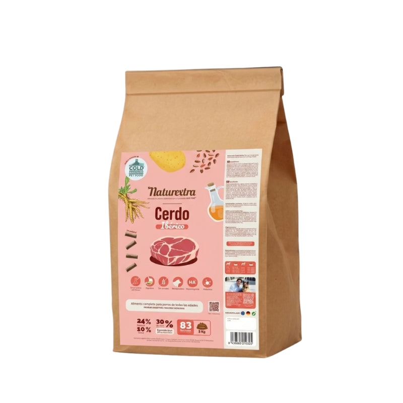 NATUREXTRA PIENSO PRENSADO EN FRIO PERROS CERDO 5 KG