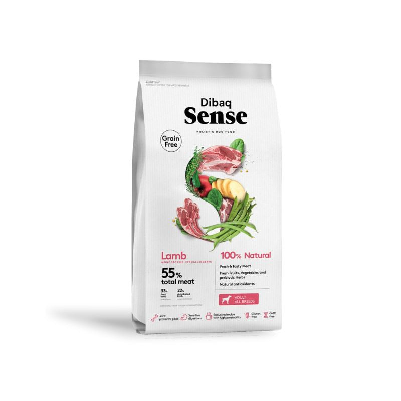 DIBAQ SENSE GRAIN FREE CORDERO PERRO 12 KG