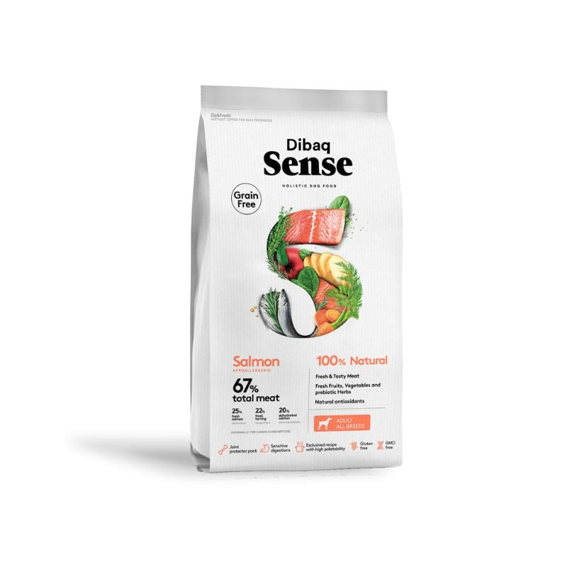 DIBAQ SENSE GRAIN FREE SALMON PERRO 12 KG