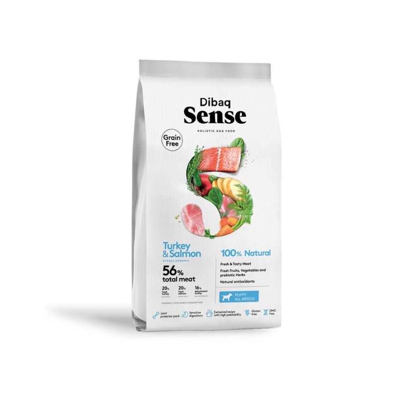 DIBAQ SENSE GRAIN FREE SALMON CACHORRO PERRO 12 KG