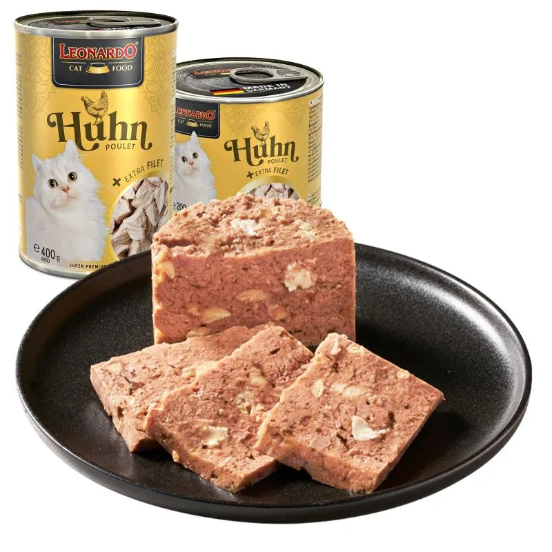 LEONARDO GATOS EXTRA FILETES POLLO 6 X 400 G