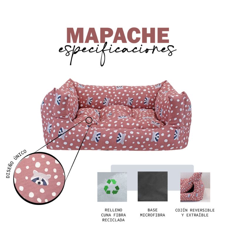 CAMA PERROS CONFORT GULLIVER MAPACHE YAGU