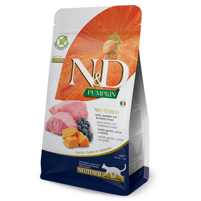 FARMINA ND GATO PUMPKIN NEUTERED CORDERO ARANDANO 5 KG