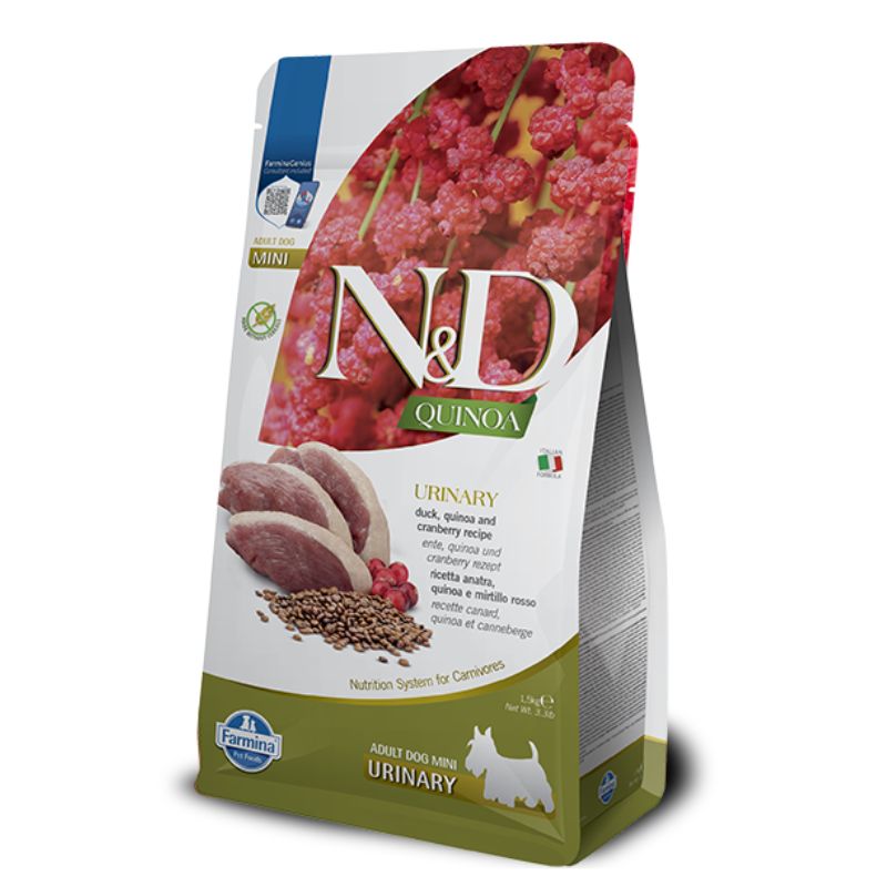 FARMINA ND PERRO MINI URINARY PATO QUINOA 1,5 KG
