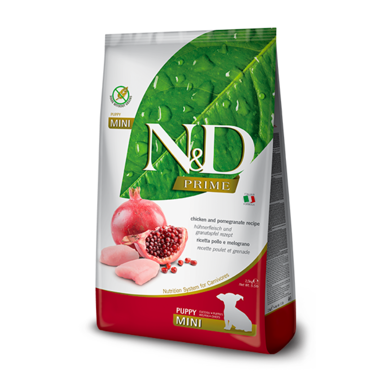FARMINA ND PERRO PRIME POLLO Y GRANADA PUPPY MINI 2,5 KG