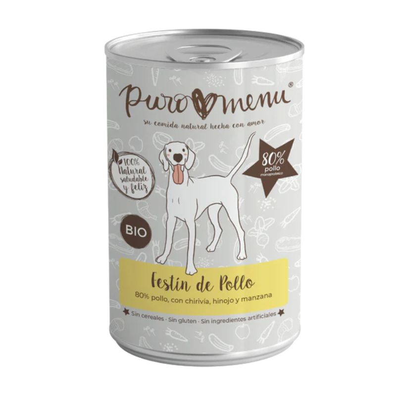 FESTIN DE POLLO BIO PERROS PUROMENU 12 X 400 G