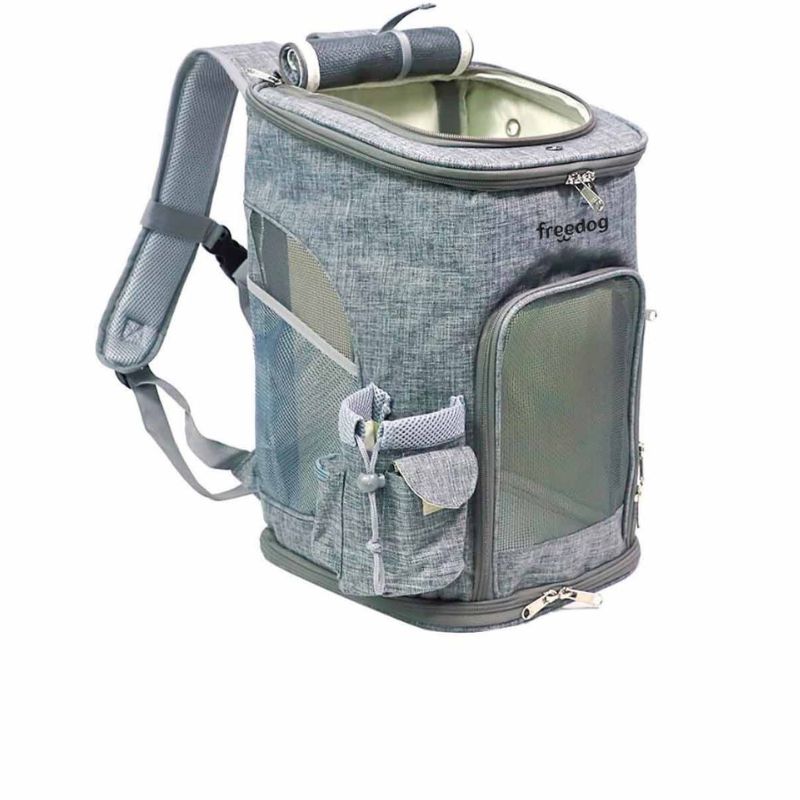FREEDOG MOCHILA K2 GRIS PERROS Y GATOS PEQUEÑOS