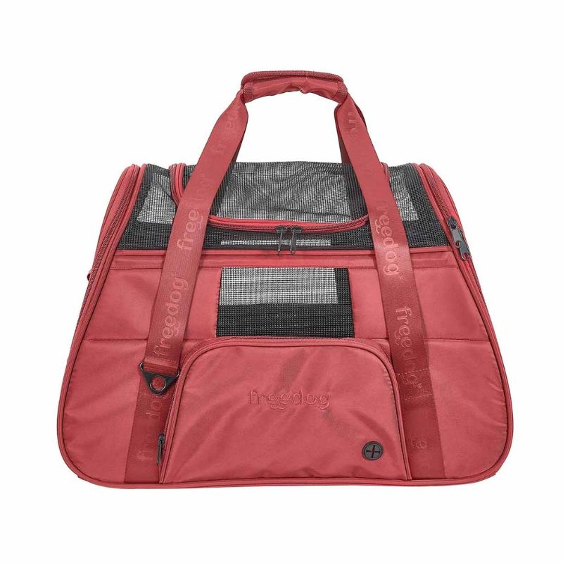 FREEDOG TRANSPORTIN PARA PERROS Y GATOS DENVER ROJO  50.5 X 23.5 X 35 CM