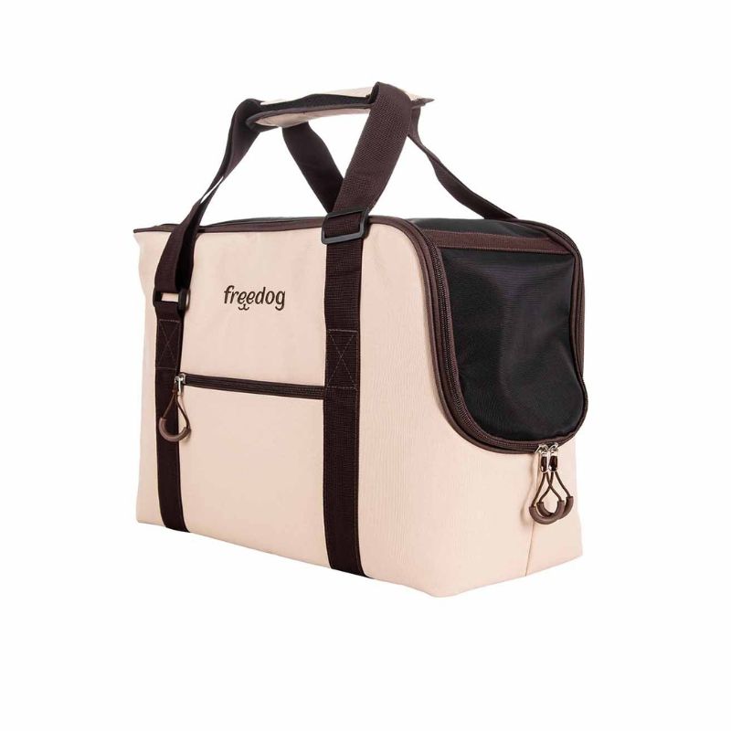 FREEDOG TRANSPORTIN PERROS TOTE TRAVELTAILS CREMA 45 X 21 X 30 CM