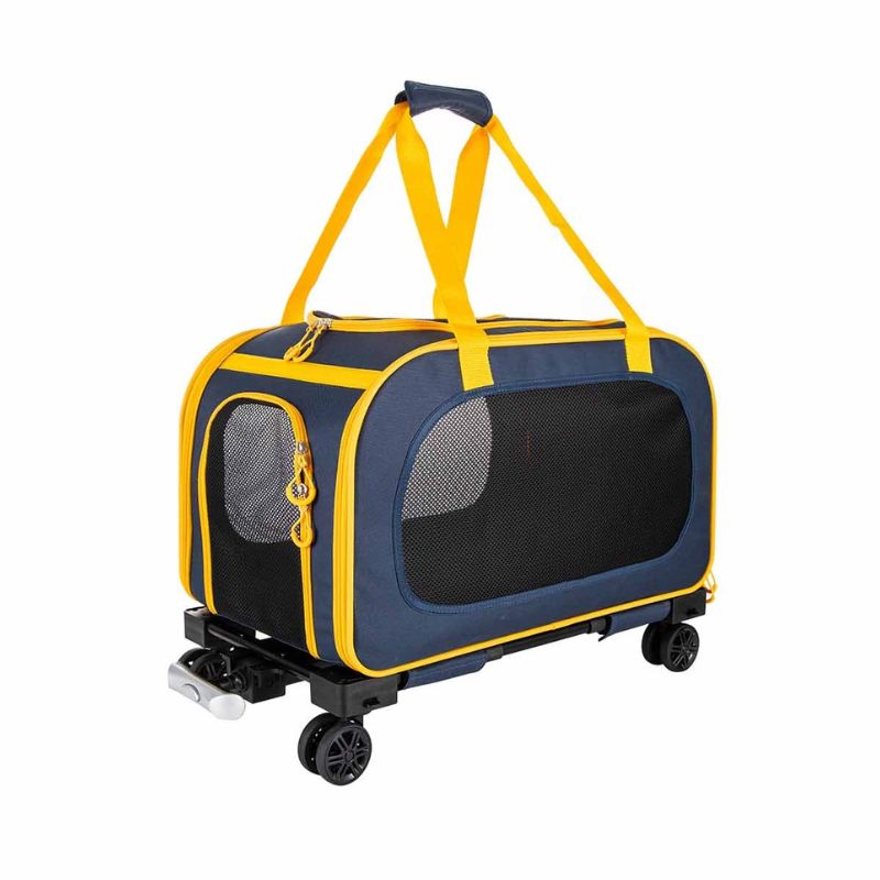 FREEDOG TRANSPORTIN PERROS TROLLEY TRAVELTAILS MOSTAZA 54 X 33 X 42 CM