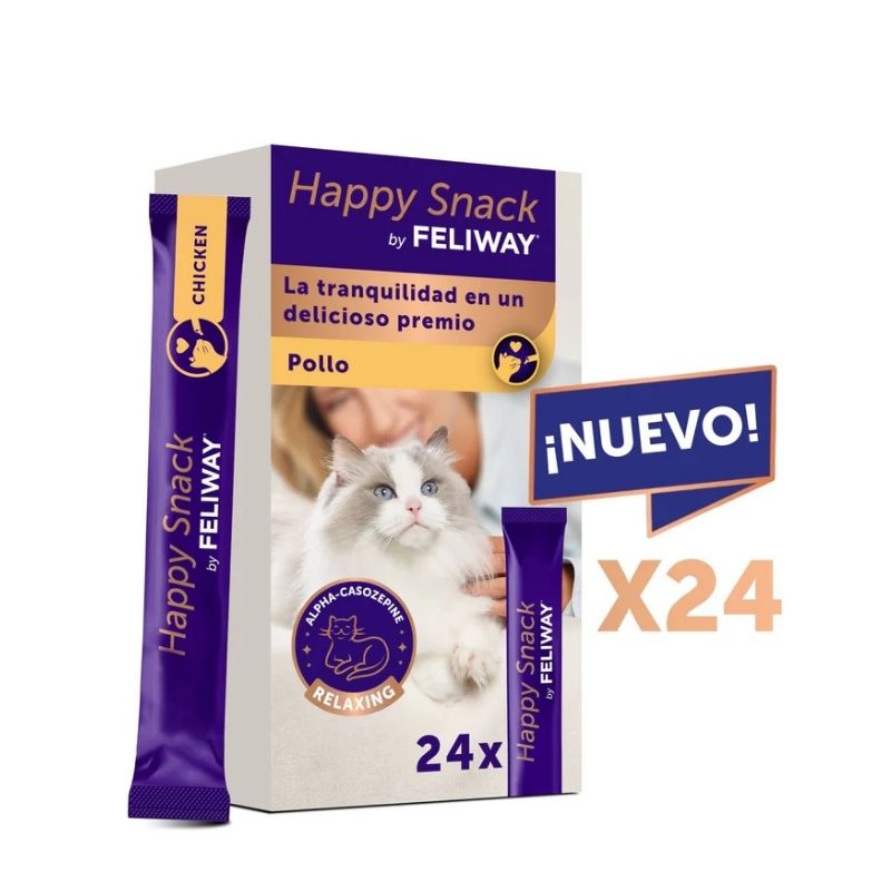 HAPPY SNACK BY FELIWAY 24 STICKS POLLO