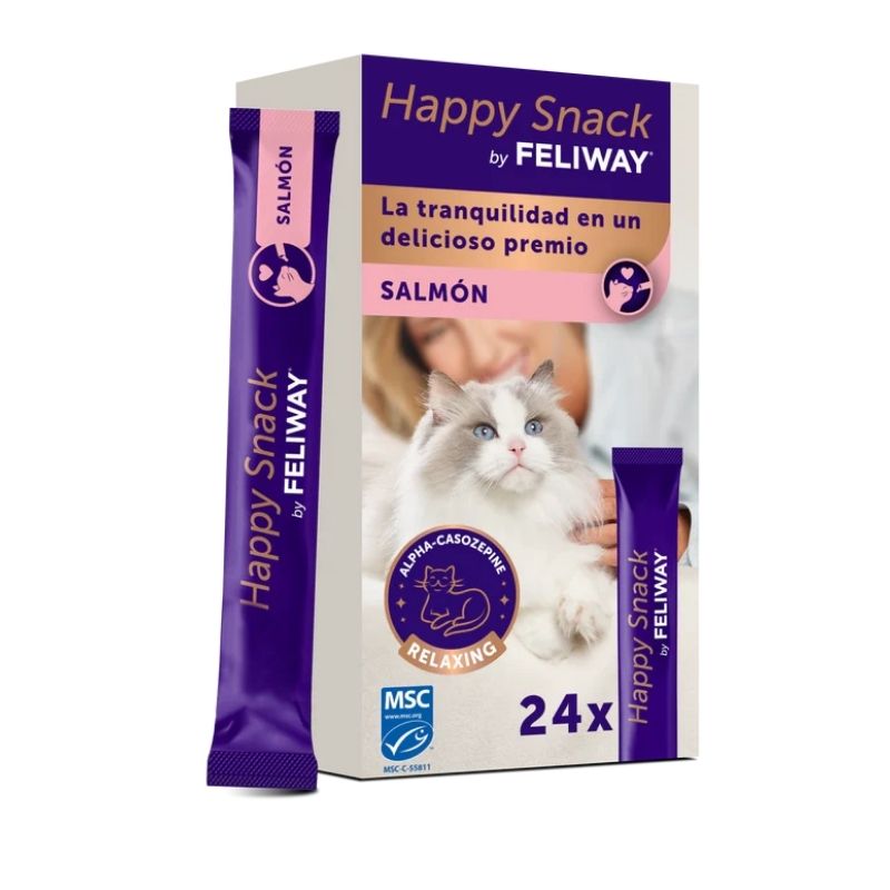 HAPPY SNACK BY FELIWAY 24 STICKS SALMÓN