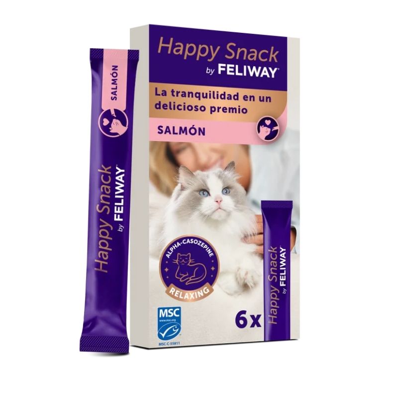 HAPPY SNACK BY FELIWAY 6 STICKS SALMÓN