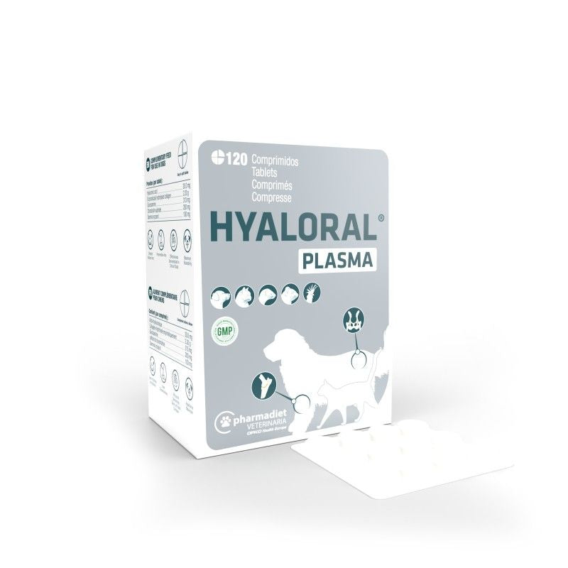 HYALORAL PLASMA PARA PERROS Y GATOS 120 COMPRIMIDOS