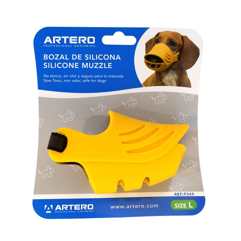 BOZAL PERROS SILICONA ARTERO AMARILLO