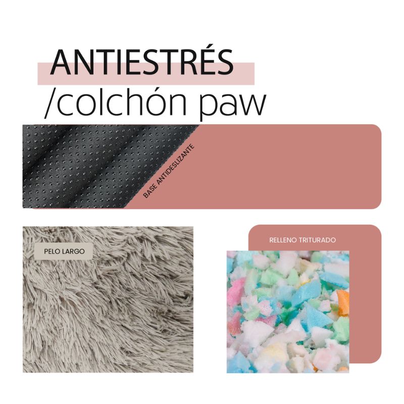 COLCHON ANTIESTRES PERROS YAGU MARRON 80 X 60 X 12 CM