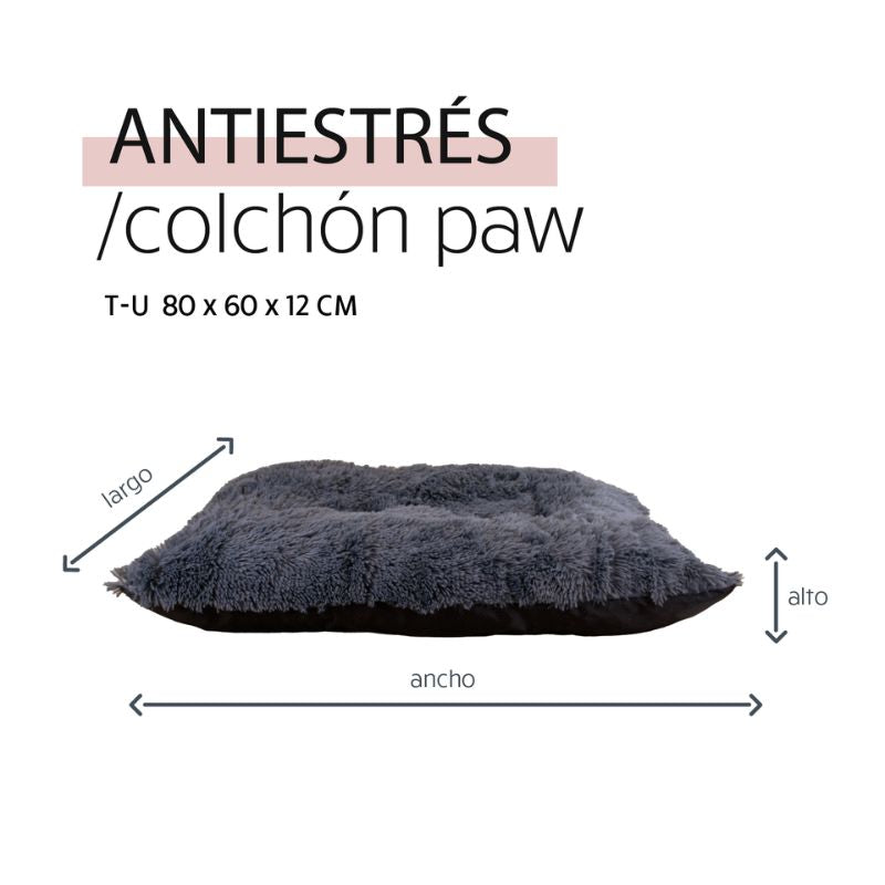 COLCHON ANTIESTRES PERROS YAGU MARRON 80 X 60 X 12 CM