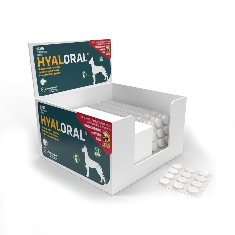 HYALORAL PERRO RAZA GRANDE Y GIGANTE 360 COMPRIMIDOS