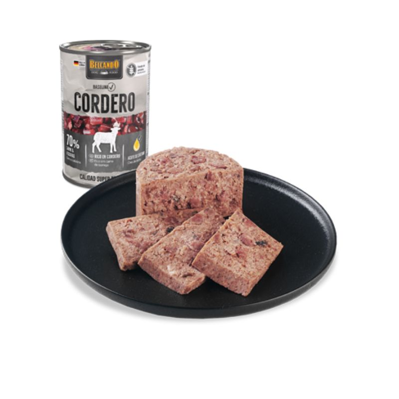 LATAS COMIDA HUMEDA PERRO BELCANDO CORDERO 6 X 800 G