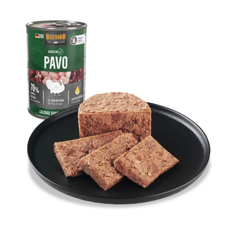 LATAS COMIDA HUMEDA PERRO BELCANDO PAVO 6 X 800 G