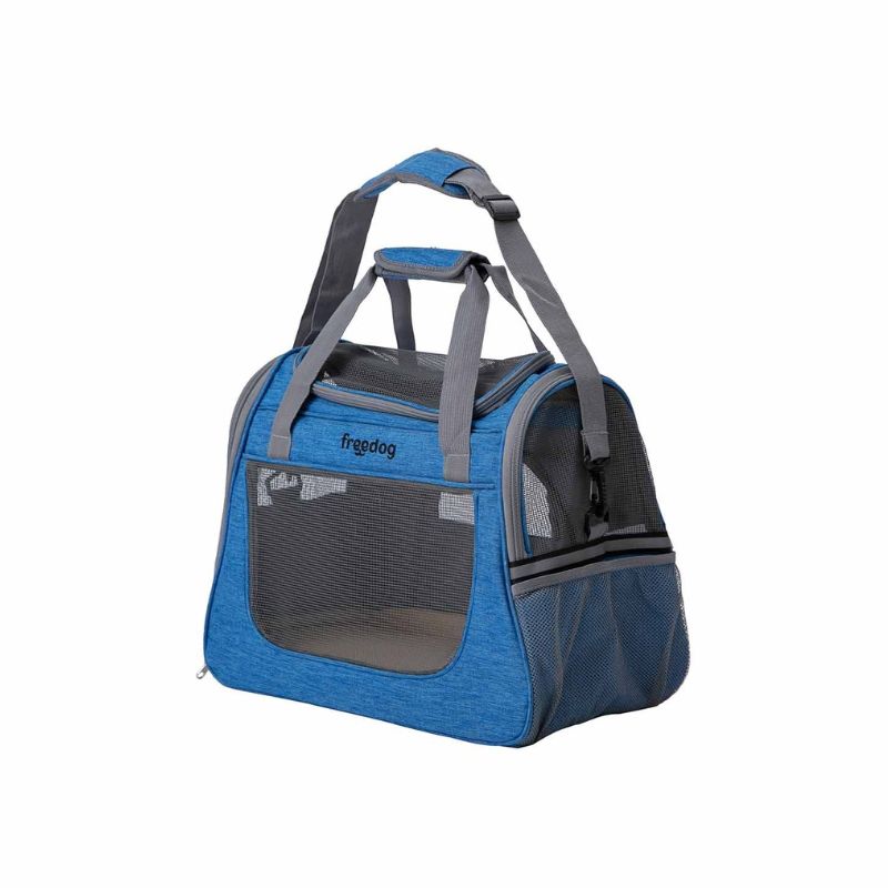 TRANSPORTIN PARA PERROS Y GATOS FREEDOG LAX AZUL 45X25X35 CM