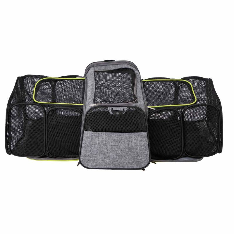TRANSPORTIN HK DOS COMPARTIMENTOS PERROS Y GATOS FREEDOG 44X28X38 CM