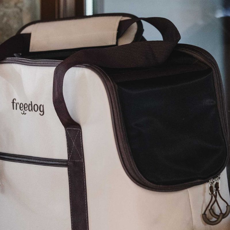 FREEDOG TRANSPORTIN PERROS TOTE TRAVELTAILS CREMA 45 X 21 X 30 CM