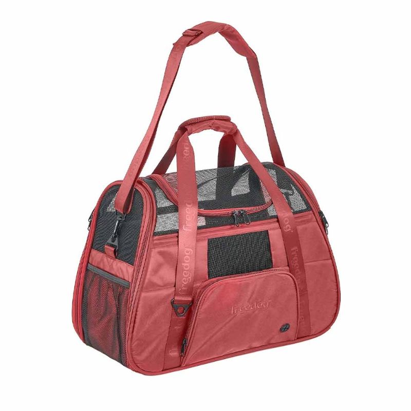 FREEDOG TRANSPORTIN PARA PERROS Y GATOS DENVER ROJO  50.5 X 23.5 X 35 CM