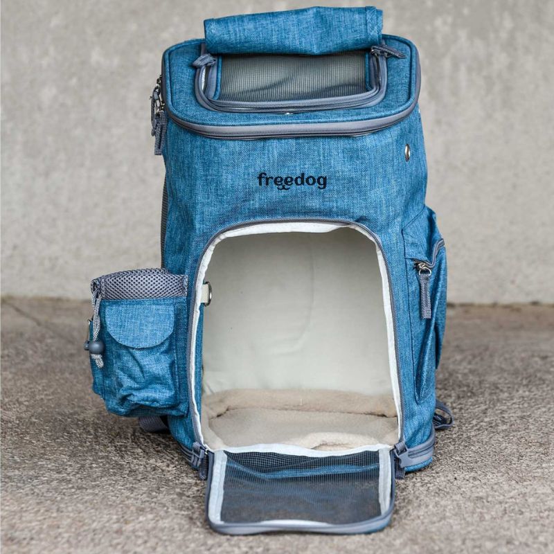FREEDOG MOCHILA K2 AZUL PERROS Y GATOS PEQUEÑOS