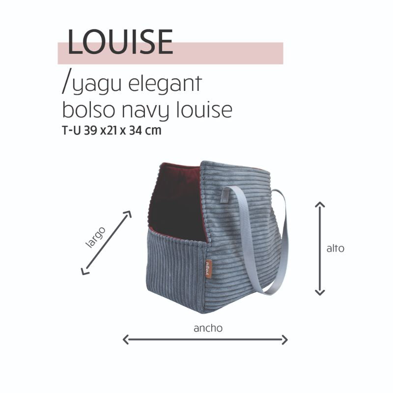 BOLSO PARA PERROS YAGU NAVY LOUISE 39 x 21 x 34 CM