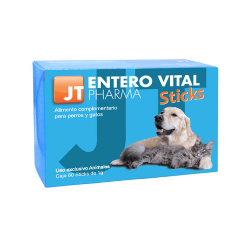 JTPHARMA COMPLEMENTO DIETETICO PARA PERROS Y GATOS ENTEROVITAL 60 STICKS 1 G