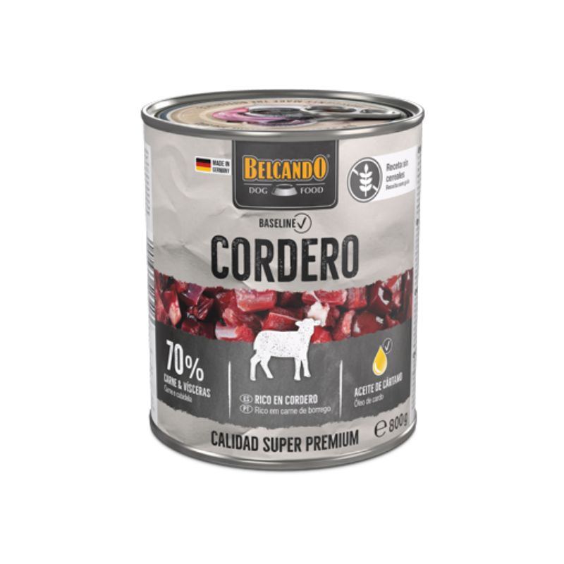 LATAS COMIDA HUMEDA PERRO BELCANDO CORDERO 6 X 800 G