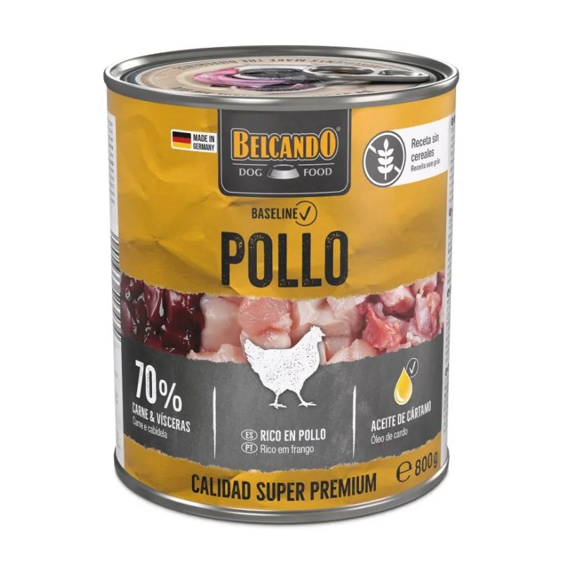 LATAS COMIDA HUMEDA PERRO BELCANDO POLLO 6 X 800 G
