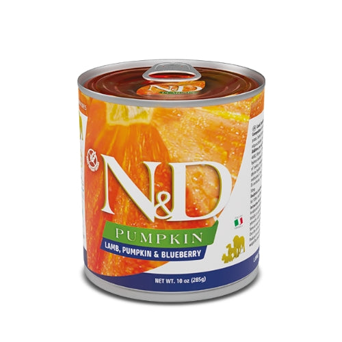 LATAS FARMINA ND PUMPKIN PERRO ADULTO CORDERO CALABAZA Y ARANDANO COMIDA HUMEDA 6 X 285 G