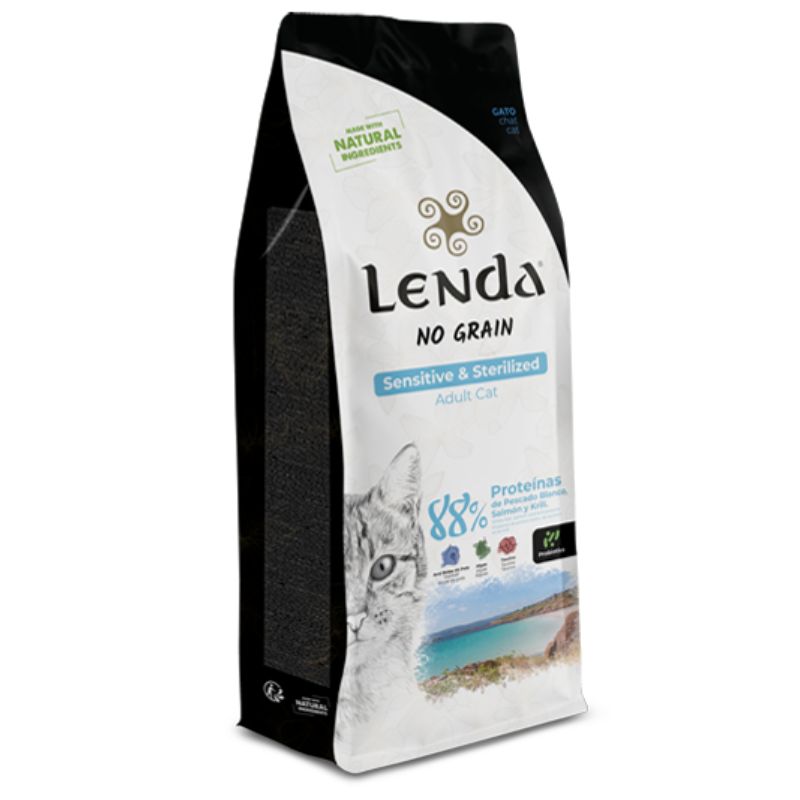 LENDA GATOS ADULTOS SENSITIVE Y ESTERILIZADOS NO GRAIN