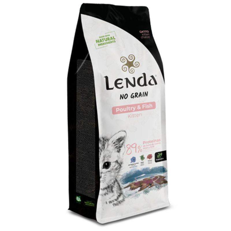 LENDA GATOS KITTEN AVE Y PESCADO NO GRAIN 2 KG