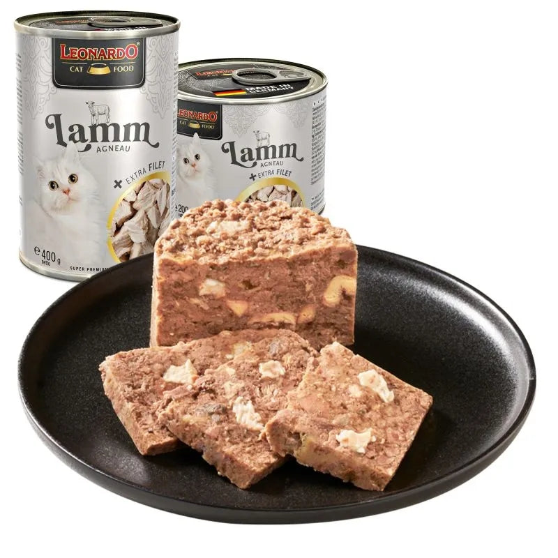LEONARDO GATOS EXTRA FILETES CORDERO 6 X 400 G