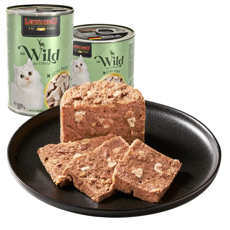 LEONARDO GATOS EXTRA FILETES VENADO 6 X 400 G