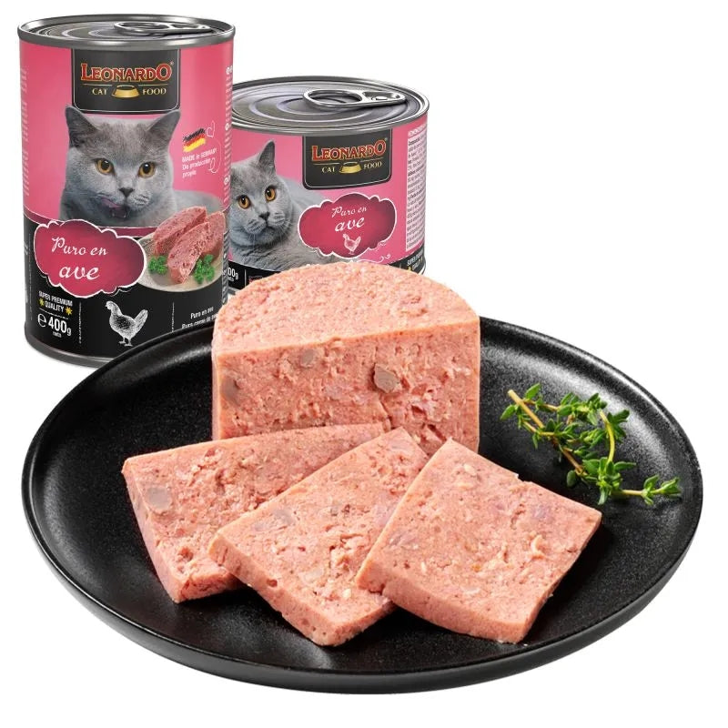 LEONARDO GATOS MENU PURO EN AVE 6 X 800 G